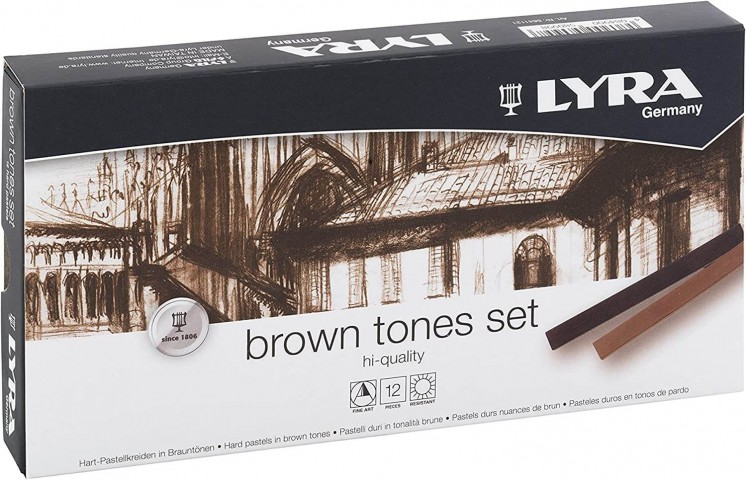 Lyra Polycrayon Soft 12'li Toz Pastel Boya Brown Tones / L5651121