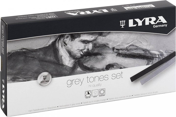 Lyra Polycrayon Soft 12'li Toz Pastel Boya Grey Tones Set / L5651122