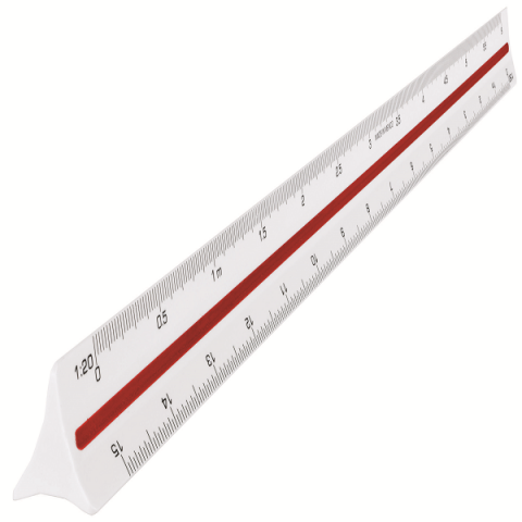 Maped Mikyas Cetvel Plastik 1:20 / 1:100 Ölçek / 240013