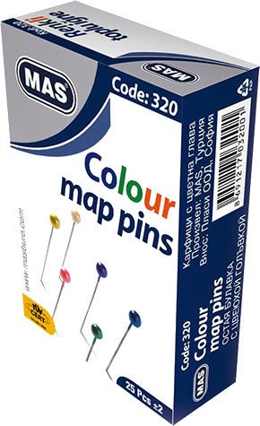 Mas 320 32 Mm Renkli Başlı Toplu İğne