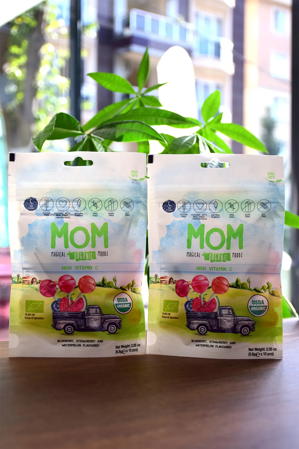 Mom Organik Lolipop (çilek, Karpuz, Yaban Mersini Ve C Vitamini) - 2 Paket
