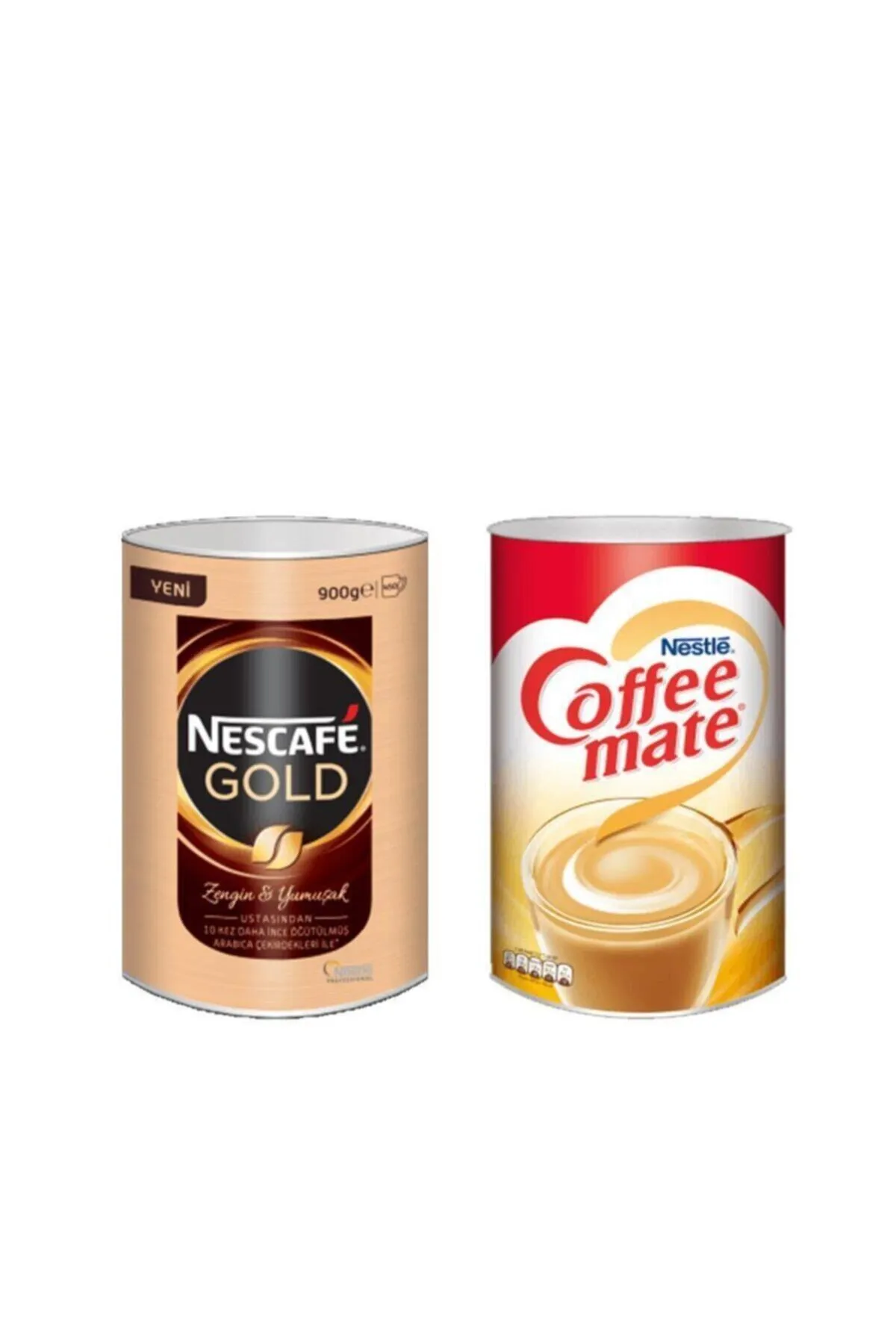 Nescafe Gold 900gr Teneke Granül Kahve + Coffee Mate 2kg Teneke