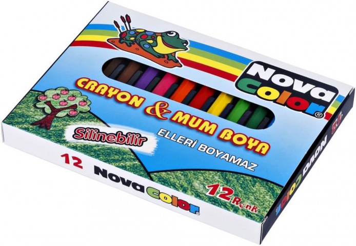 Nova Color 12'li Silinebilir Mum Boya Kısa Boy / NC-1112