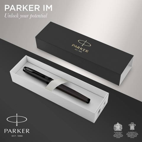 Parker IM Mat Metalik Dolma Kalem, M Uç - Siyah BT /