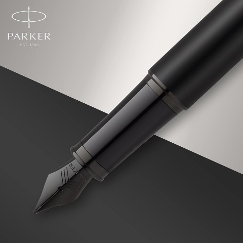 Parker IM Mat Metalik Dolma Kalem, M Uç - Siyah BT /