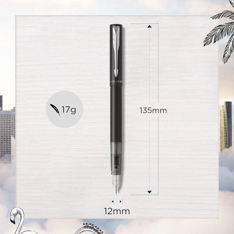 Parker Vector XL Mat Dolma Kalem, M Uç - Siyah /
