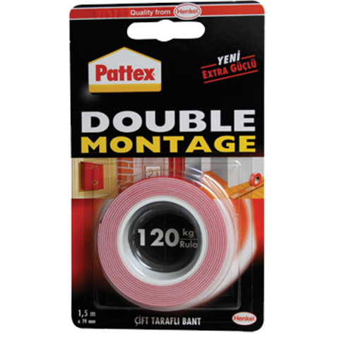 Pattex Double Montage 1.5x19mm Çift Taraflı Montaj Bandı / 11483609