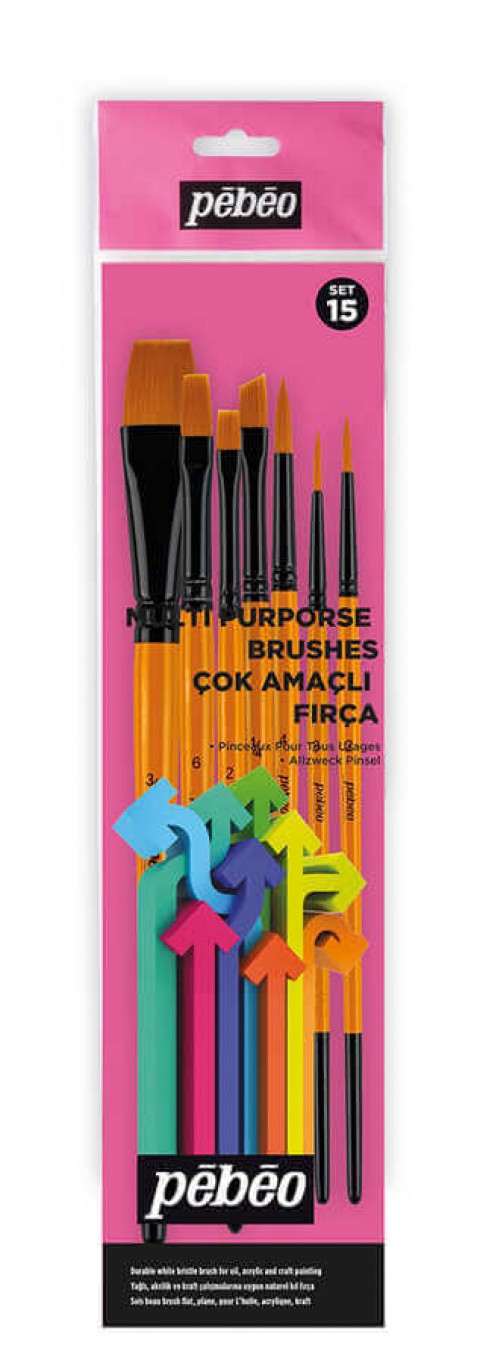 Pebeo 7'li Karma Fırça Seti - Set 15