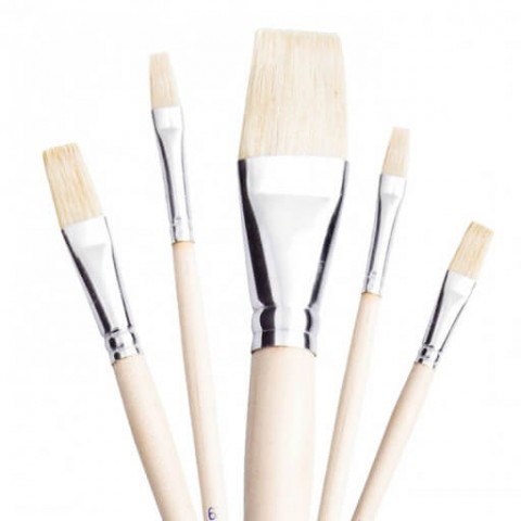 Pebeo Art 258 F Yassı Uç Doğal Kıl Fırça Numara: 12