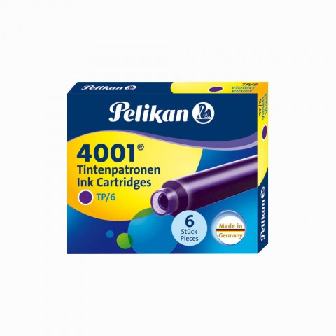 Pelikan 4001 6'lı Kısa Kartuş TP/6 Mor