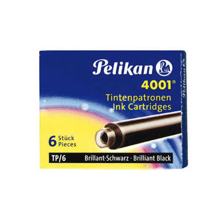 Pelikan 4001 6'lı Kısa Kartuş TP/6 Siyah