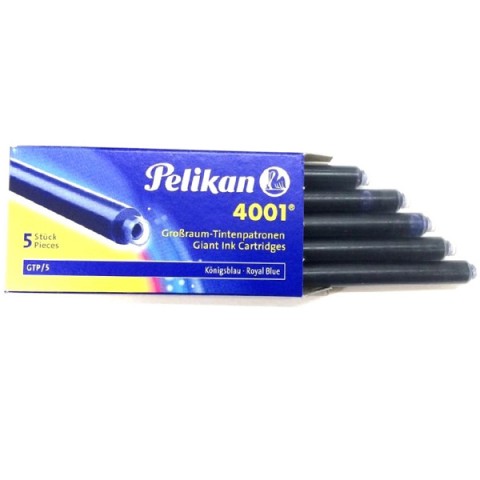 Pelikan 4001 Dolma Kalem Kartuşu Büyük Boy Siyah (5li paket)