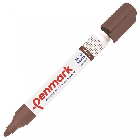 Penmark Doldurulabilir Beyaz Tahta Kalemi Kahverengi