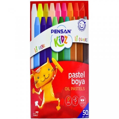 Pensan Kidz 18'li Yağlı Pastel Boya Seti / Pe98061pb18
