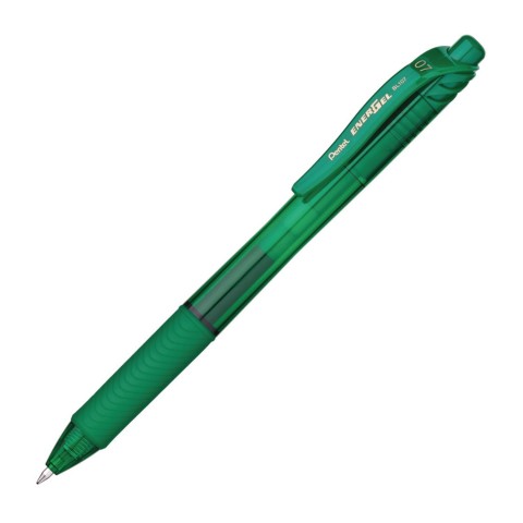 Pentel Energel 0.7mm Basmalı Jel Kalem Yeşil / BL107-D