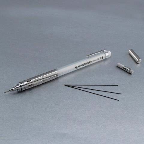 Pentel GraphGear 300 0.5 mm Mekanik Kurşun Kalem - Beyaz