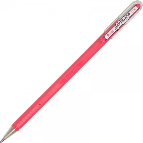 Pentel MatteHop 1.0mm Siyah Kağıda Yazabilen Jel Kalem Pembe