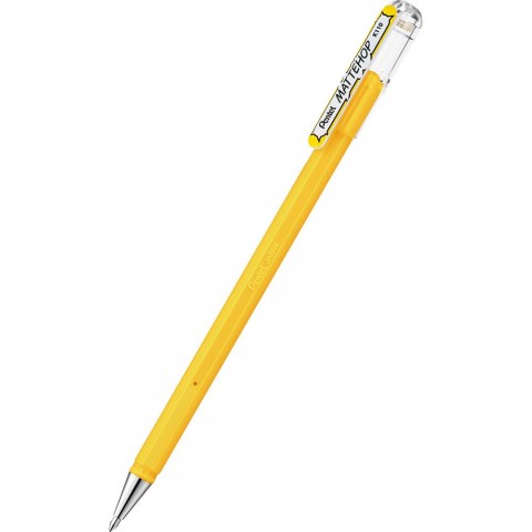 Pentel MatteHop 1.0mm Siyah Kağıda Yazabilen Jel Kalem Sarı