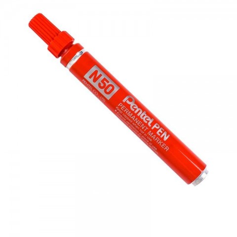 Pentel N50 Bullet Tip Permanent Marker Kırmızı