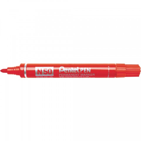 Pentel N50 Bullet Tip Permanent Marker Kırmızı