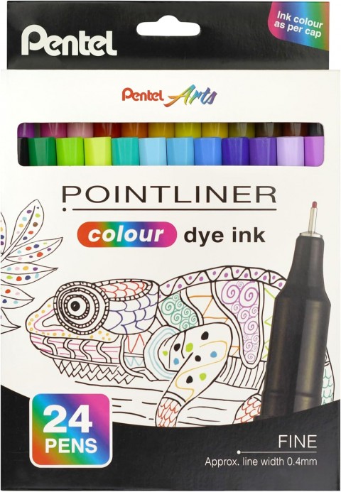Pentel Pointliner 0.4mm 24'lü Fineliner Kalem Seti / S40-24