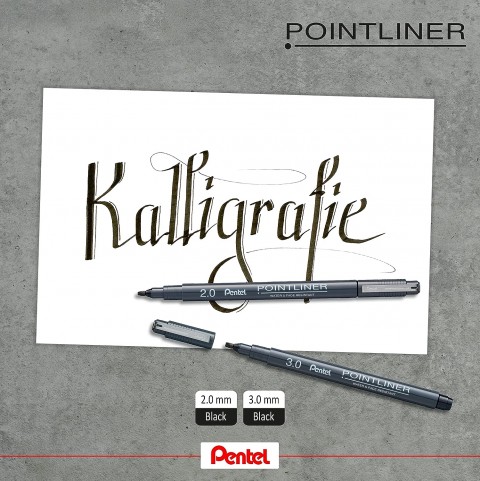 Pentel Pointliner 2.0mm Kesik Uçlu Kaligrafi Kalemi / S20P-C20A