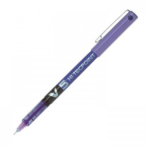 Pilot V5 Hi‑Tecpoint 0.5mm Rollerball Kalem Mor / BX-V5-V