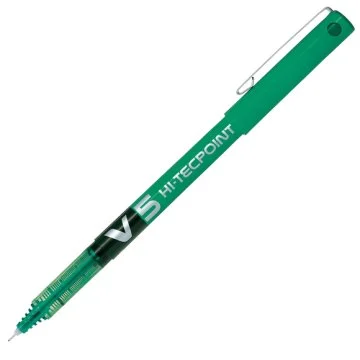 Pilot V5 Hi‑Tecpoint 0.5mm Rollerball Kalem Yeşil / BX-V5-G