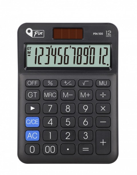 Pin Hesap Makinası Masaüstü Siyah /Pin.100