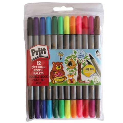 Pritt 12'li Çift Uçlu Keçeli Boya Kalemi /
