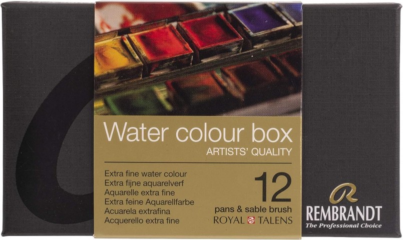 Rembrandt Watercolour Box 12'li Tablet Sulu Boya Seti Metal Kutulu / 05838612