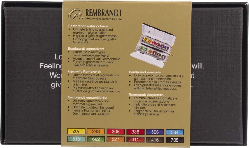 Rembrandt Watercolour Box 12'li Tablet Sulu Boya Seti Metal Kutulu / 05838612
