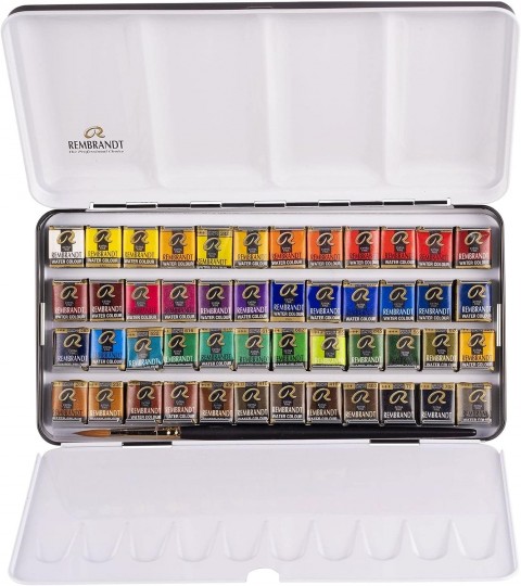 Rembrandt Watercolour Box 48'li Tablet Sulu Boya Seti Metal Kutulu / 05838648