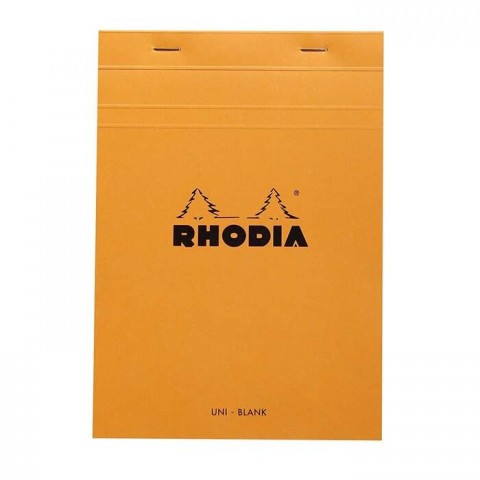 Rhodia Basics A5 80yp Üstten Zımbalı Çizgisiz Blok Turuncu / 16000
