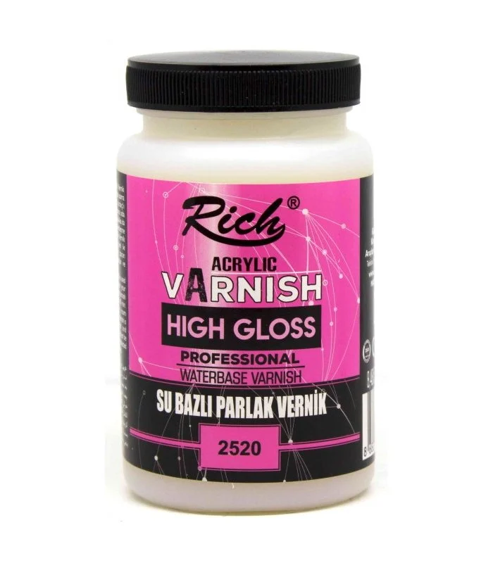 Rich 250ml Su Bazlı Parlak Vernik / 00657