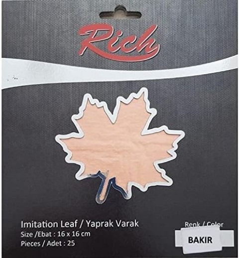 Rich 25x25cm Yaprak Varak Bakır / 04634