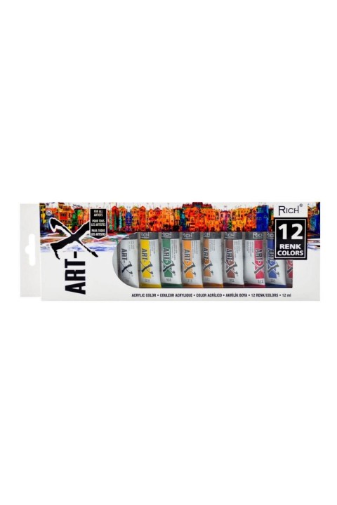 Rich Art X 12x12ml Tüp Akrilik Boya Set / 07521