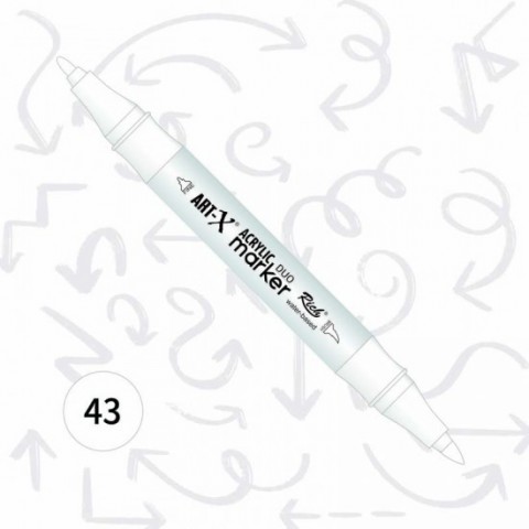 Rich Art-x Çift Uçlu Akrilik Markör No: 43
