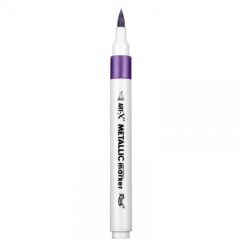 Rich Art-x Fırça Uçlu Metalik Akrilik Markör Mor No: 143