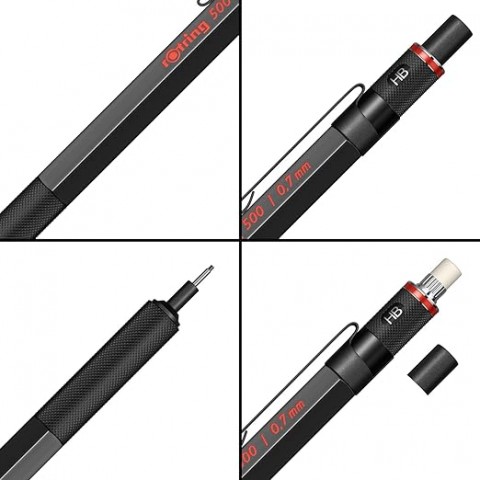Rotring 500 0.7mm Mekanik Kurşun Kalem Siyah / 2186326