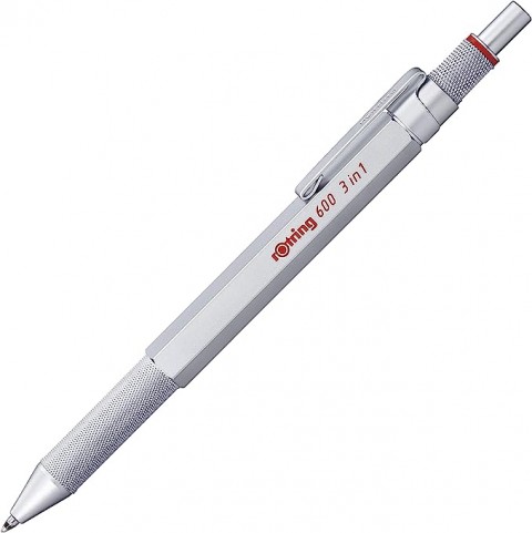 Rotring 600 0.5mm Üç Fonksiyonlu Mekanik Kurşun Kalem Krom / 2164109