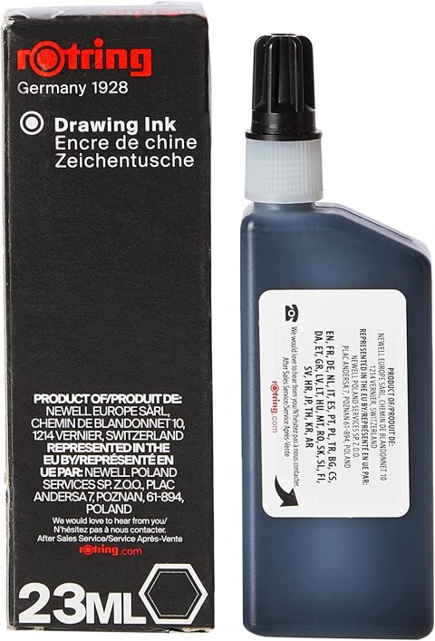 Rotring Rapido, Çini Mürekkebi 23 ml Siyah / S0194660