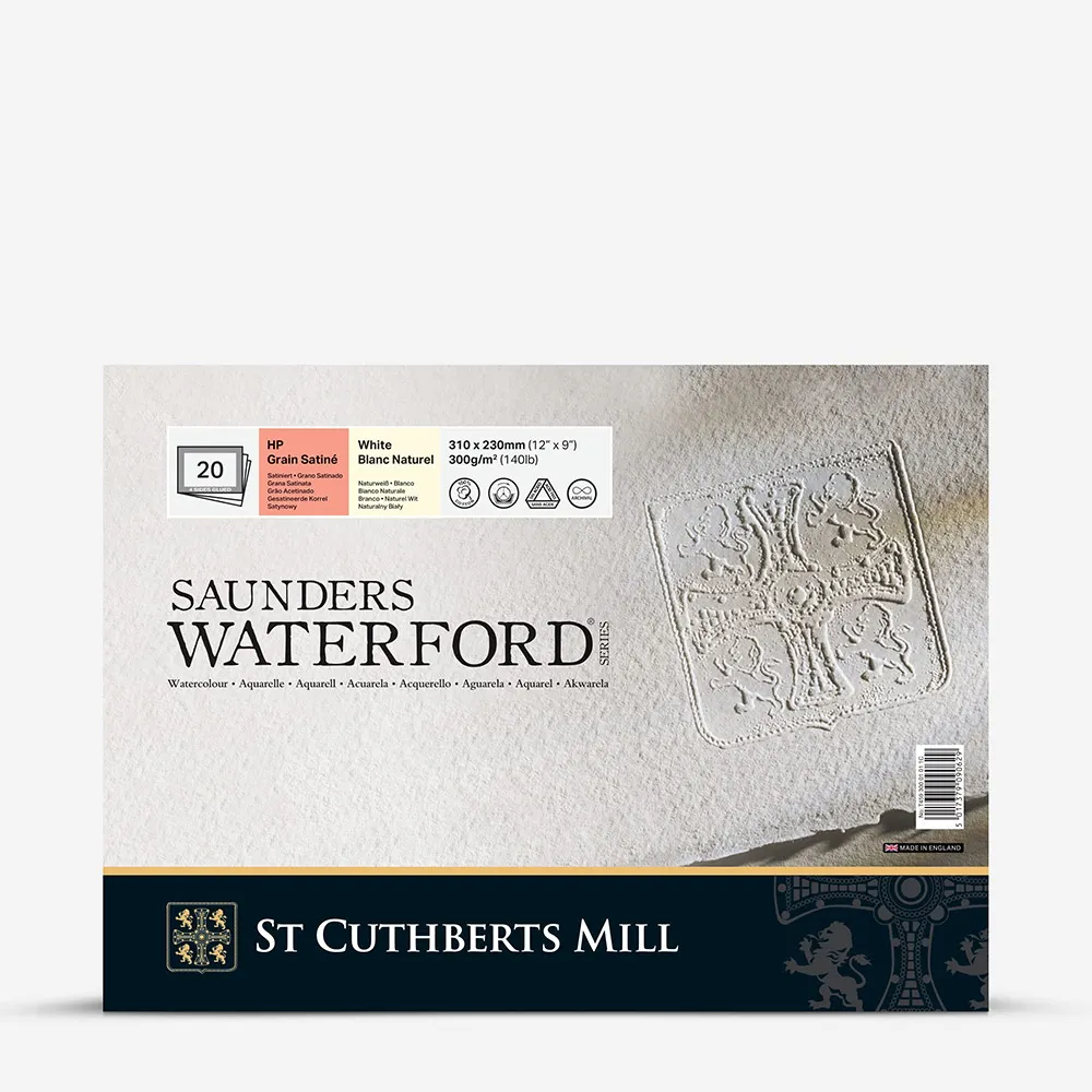 Saunders Waterford Hot Pressed 31x23cm 300gr 20 Yaprak Profesyonel Suluboya Blok / 45930001011C