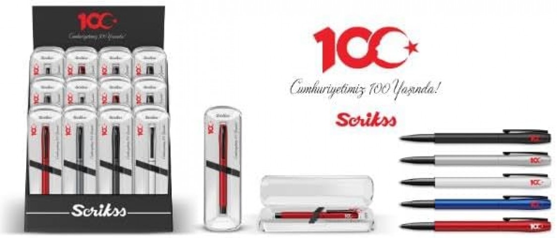 Scrikss 100. Yıl Özel Seri Karnaval Roller Kalem - Gri