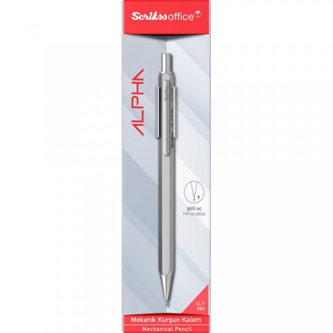 Scrikss Alpha 0.7mm Mekanik Kurşun Kalem Gri /