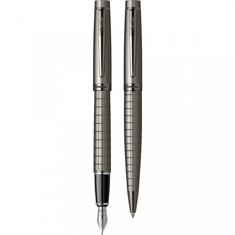 Scrikss Honour 38 Tükenmez + Dolma Kalem Karbon Gri