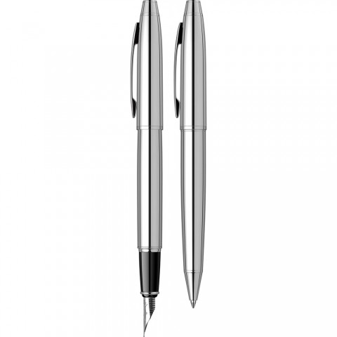 Scrikss Noble 35 Tükenmez + Dolma Kalem Krom