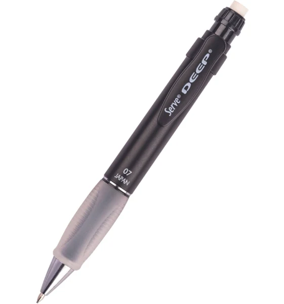 Serve Deep Mekanik Kurşun Kalem 0.7mm Metalik Mr. Siyah