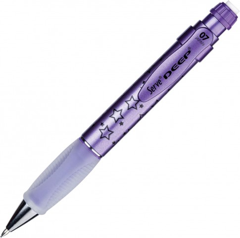 Serve Deep Uzay 0.7mm Mekanik Kurşun Kalem Purple Yıldız /