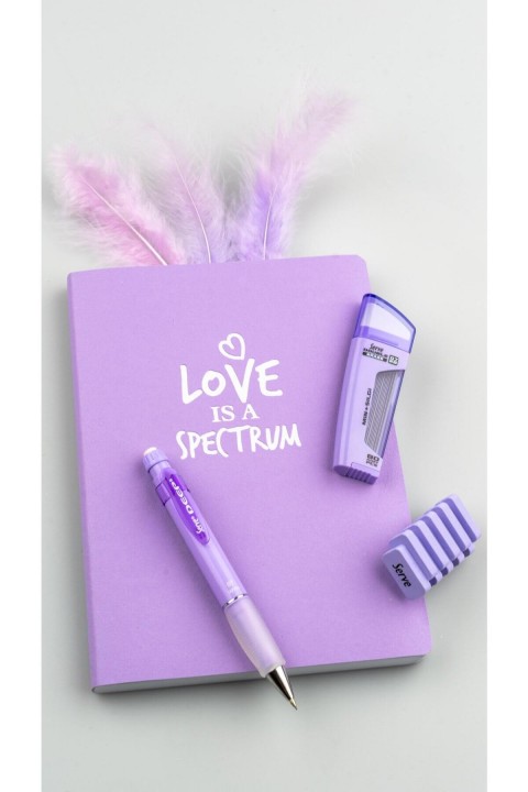 Serve Note 15x21cm 120yp Çizgili Defter Lavanta
